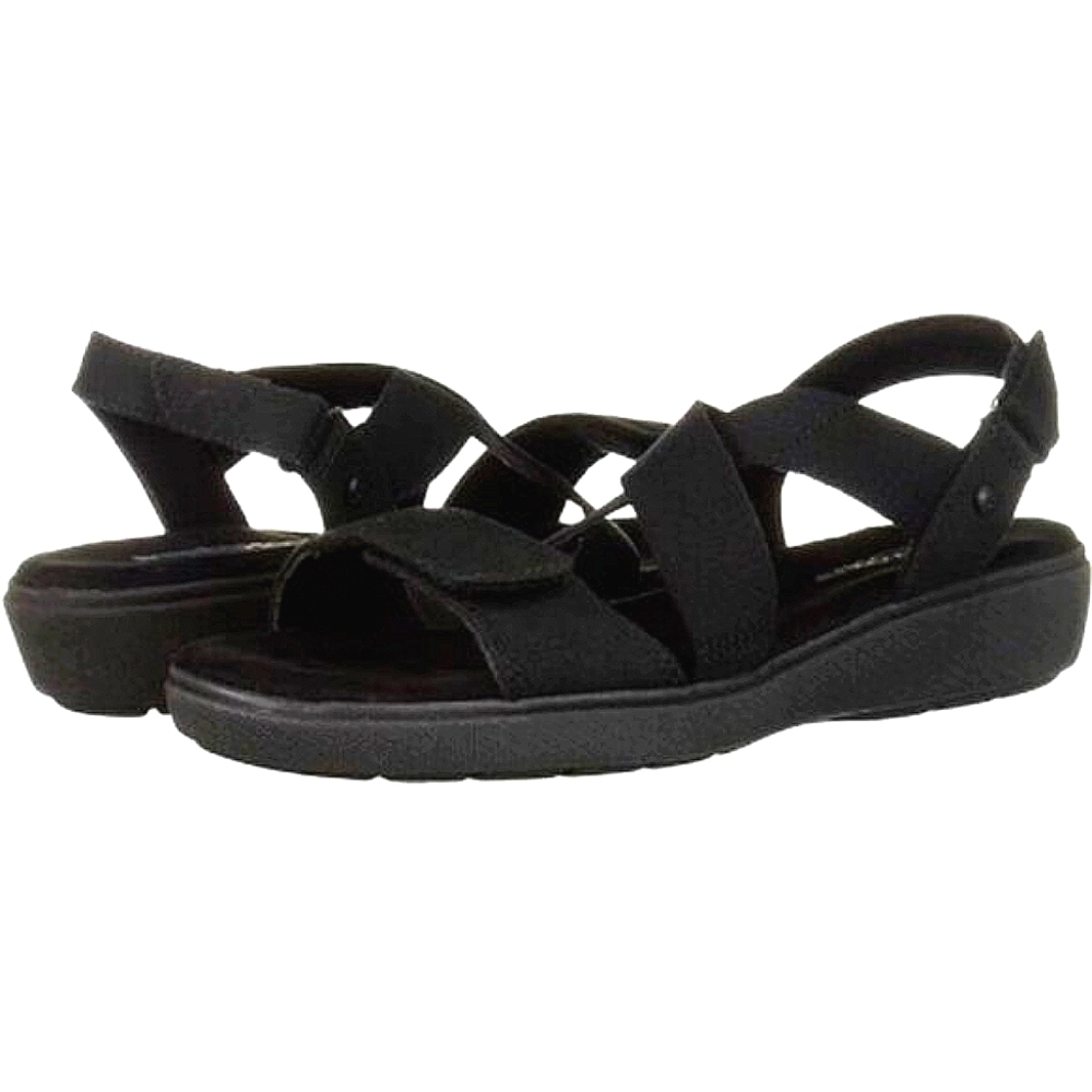 Grasshoppers Black Strappy Comfort Sandals